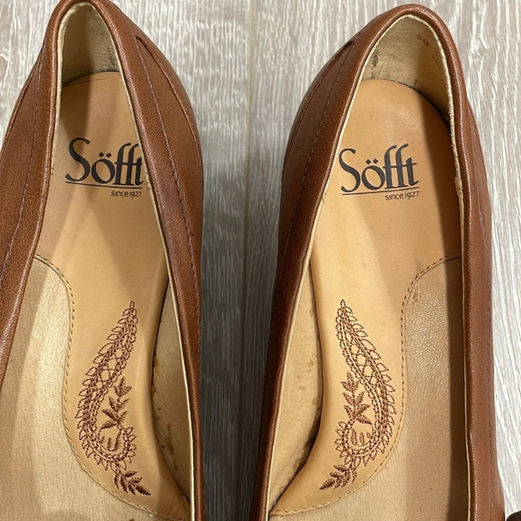 NWOT Sofft Seryn 1018000 Brown Leather Pump Heel 9M - Picture 6 of 15